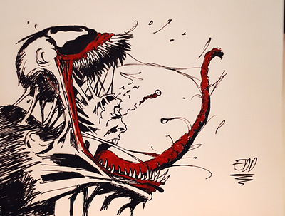 Venom character art character concept character design character illustration drawingart pencil drawing pencilsketch spiderman venom