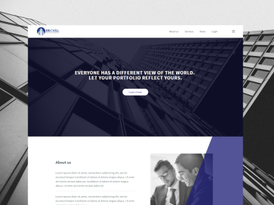 Landing page concept css3 home page html5 landing page web design