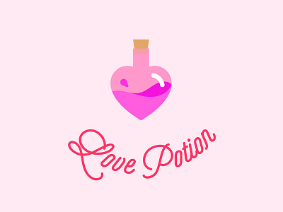 Love Potion bottle femme heart pink potion