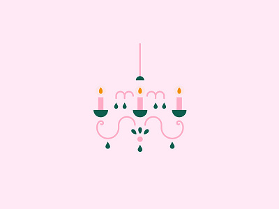 💎 boudoir candelabra candles chandelier pink