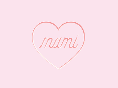 Mami heart mami pink selfie tube type