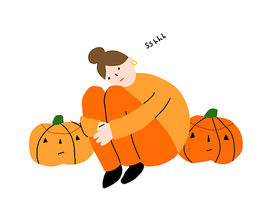 Not Here autumn do not disturb fall halloween illustration illustrator london october out of office pumpkin