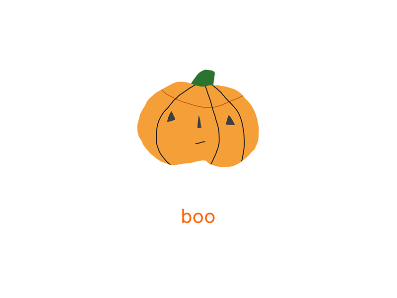 Boo gif halloween illustration jackolantern october pumpkin