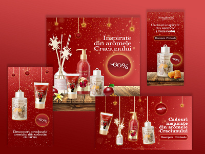 Christmas Online Campaign adobe photoshop advertising campaign design cosmetics ad design email design facebook ads