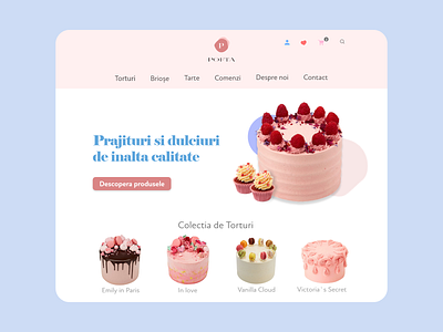 Landing page for sweetshop