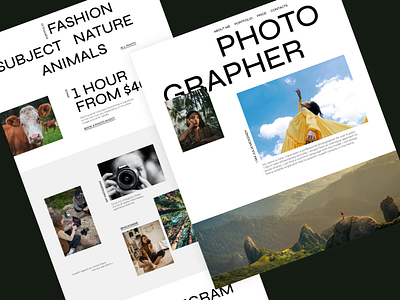 Website for photographer adaptive design figma grid interesting minimalistic modern design photo photographer portfolio prototyping site ui ux web