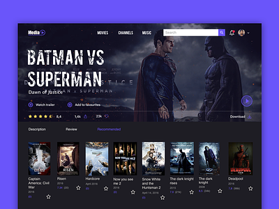 MediaMe - Film Card batman batman vs superman channel film card media movie card site stream superman video web website