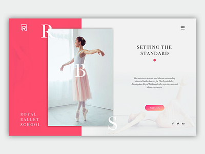 Landing Page for Royal Ballet School ballet landing landing page lp page portfolio web website
