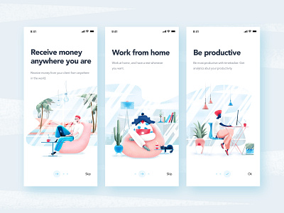 Onboarding illustrations. Free for download.