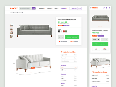 Mobly - Product Detail e commerce furniture interface product description product design product detail shop store ui