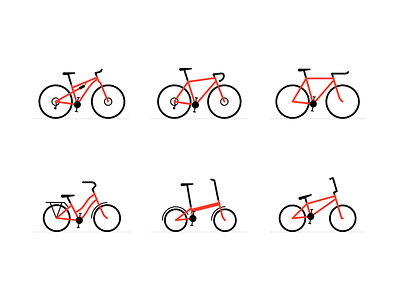 Bike Icons bicycle bike design icon iconography illustration vector