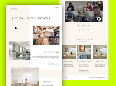 Luxury Interior Design design ui ui design uiux web design web designer website website concept website design