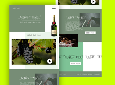 Andrews Wine Tours design ui ui design uiux web design web designer website website concept website design
