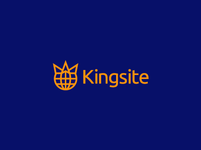Kingsite coding crown design internet king logo site web
