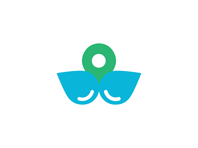 Drop | Pin | Logo design drop location nature oasis pin water
