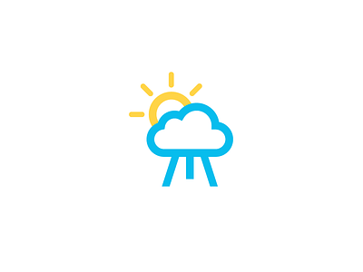Cloud | Easel Logo design board brand branding clever cloud identity logo mark simple sun unique weather