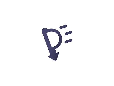 Letter "P" | Coin | Down | Logo design coin family finances indentity letter logo mark p savings