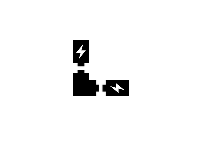 Battery | Letter "L" | Dumbbell | Logo design battery branding dumbbell energy logo mark spark