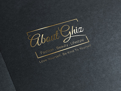 AboutGhiz Final Logo blogger fashion brand flat logo minimal startup typography vector