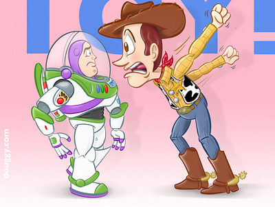 Toy Story cartoon design illustration