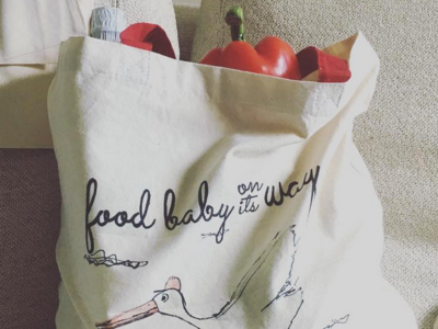 foodbaby tote bag bag illustration thanksgiving typography