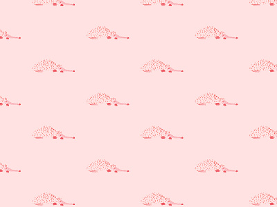 Sleepy porcupine illustration kids stuff pattern pattern design pink