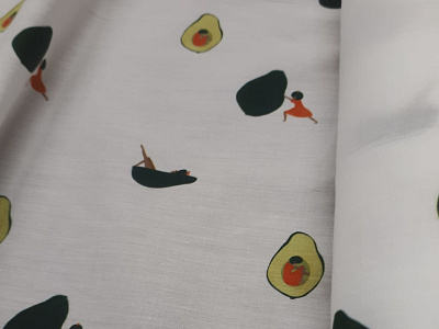 Little Avocados pattern design design food fruit illustration pattern pattern design watercolor