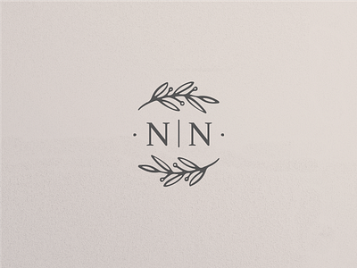 Botanical Logo Monogram N | N