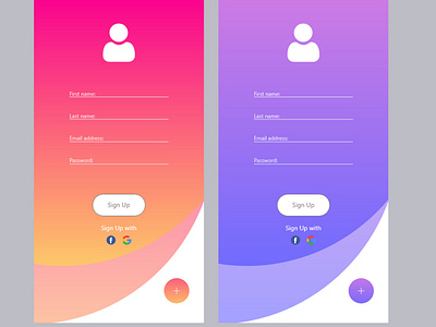 Sign up UI design mobile uidesign uxdesign web