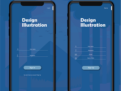 Sign in and Sign up UI design