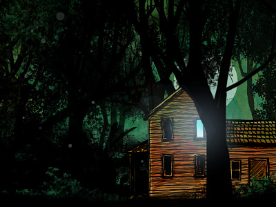 Don't Think Twice | Cabin 2d after effects daniel danger illustration silhouette trees