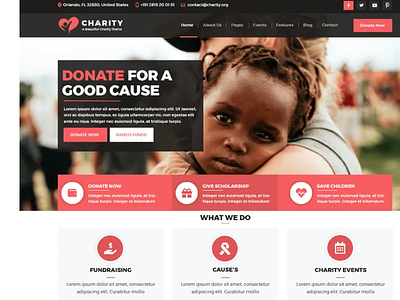 Charity, Donation, NGO, Nonprofit Website charity donation fundraising nonprofit
