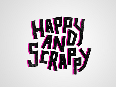 Happy and Scrappy! illustration ipadpro lettering pink procreate