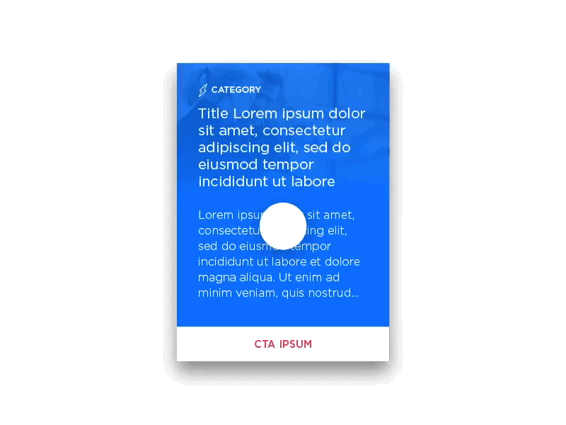 Kenandy Card Hover State blue card hover hover state material design