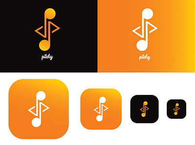 Pitchy - Day 9 - Daily Logo Challenge app icon branding graphic design icon illustration logo music vector