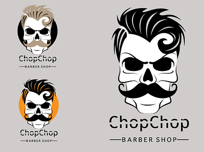 Chop chop barbershop logo - Day 13 - Daily Logo Challenge branding design graphic design illustration logo typography vector