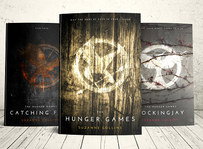 The Hunger Games Redesign book cover graphic design photoshop redesign the hunger games