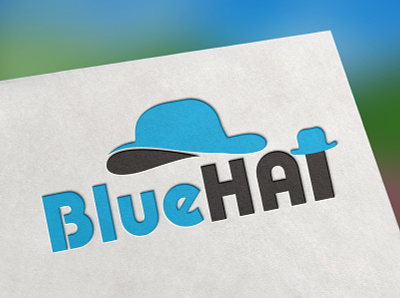 Blue Hat Logo branding logo cap logo company logo creative logo creative logo design design hat logo logo logo design logo designer typography logo