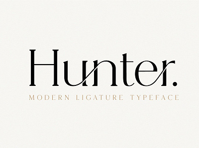 Hunter - Serif Ligature Font calligraphy design display elegant font font resources fonts handwriting handwritten ligature font ligature fonts logo logo fonts professional sans serif serif serif fonts serif ligature serif ligature font unique