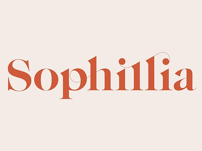 Sophillia - Ligature Serif Font