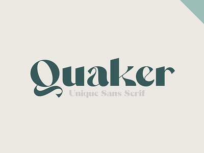 Quaker - Classic Modern Typeface bold calligraphy classic design display elegant fancy fancy fonts fashion font font resources fonts gorgeous gorgeous font logo luxury fonts modern sans serif sans serif font typeface