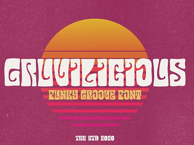 Gruvilicious - Retro Groovy Font classy elegant font fonts funky font groovy groovy font lettering logo minimalist modern retro retro design retro font retro groovy font sans serif serif typeface typography unique