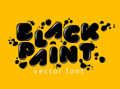 Black Paint Vector Font classy creative font elegant font fonts minimalist modern paint paint font paint fonts sans serif serif typeface typography unique vector vector font vector fonts vector paint vector painting