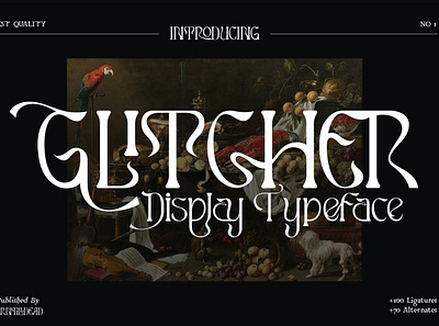 Glitcher Display Font artistic boheme bohemian classic classy elegant fonts glitch gypsy hipster lettering minimalist modern sans serif serif stylish typeface typography unique versatile