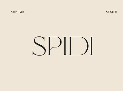 Spidi | Koch Type advertising branding classy display display font elegant fashion fonts lettering logo luxury magazine minimalist modern sans serif serif stylish typeface typography unique