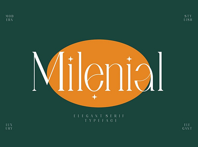 Milenial Serif Typeface beauty classic display fashion font fonts graphic lettering logo lowercase luxury movie regular sans serif serif text typeface uppercase vintage wedding