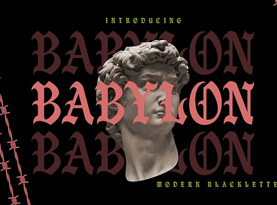 Babylon | Modern Blackletter Font advertising branding classy display display font elegant fashion font fonts lettering logo magazine minimalist modern sans serif serif stylish typeface typography unique