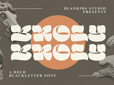 Broly a Bold Blackletter Font by Fonts on Dribbble