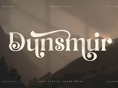 Dunsmuir - Modern Premium Font bold branding decorative display elegant fonts header headline lettering logo luxury retro sans serif serif stylish swirls typeface typography vintage