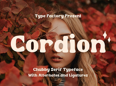 Cordion - Chubby Premium Font 70s 80s bold chubby classy craft display elegant fonts headline invitation lettering logo luxury magazine playful sans serif scrapbook stylish vintage